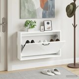  Ormar za cipele na zidu HAARLEM 71 x 17 x 43 cm - Bijela visokog sjaja | shoptok.hr