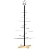  Metalno božićno drvce s drvenom bazom crno 120 cm | Eponuda.com