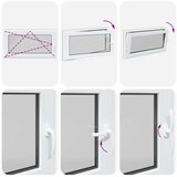  Podrumski prozor RISOR 110x50 cm Okretno-nagibni DIN lijevi antracit - Antracit 110 x 50 cm (dvoslojni) 1 Naginjanje i okretan | shoptok.hr