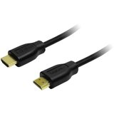 Logilink HDMI Priključni kabel [1x Muški konektor HDMI - 1x Muški konektor HDMI] 0.5 m Crna Cijene