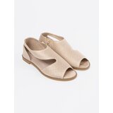 GOODIN Gold openwork sandals on a flat sole | Shoptok.si