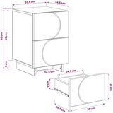  Noćni ormar Betonska siva 33 5 x 34 5 x 50 cm Konstruirano drvo - Betonska siva 1 | shoptok.hr