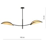  Luster na šipci LOTUS 2xE14/10W/230V crna/bež | Eponuda.com