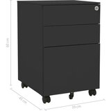 vidaXL Premična omara za dokumente antracitna 39x45x60 cm jeklo | Shoptok.si
