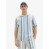 Tom Tailor White and Blue Men's Striped Shirt - Men