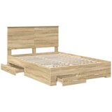  Konstrukcija postelje Sonoma hrast 140 x 190 cm Konstruiran les, (5000104386) | Shoptok.si