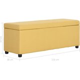 vidaXL Klupa s pretincem za pohranu 116 cm žuta poliesterska | shoptok.hr