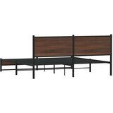 Metalni okvir kreveta bez madraca smeđa boja hrasta 180x200 cm | shoptok.hr