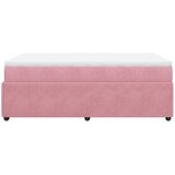 Box spring krevet s madracem ružičasti 120 x 200 cm baršunasti | shoptok.hr