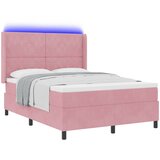 vidaXL Box spring krevet s madracem Ružičasta 160 x 200 cm Baršun - Ružičasta 160 x 200 cm Kristal s dugmadima | shoptok.hr