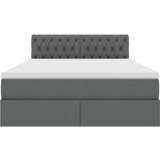  Krevet S LED lampica s pohranom Tamno siva 140 x 190 cm tkanina | shoptok.hr