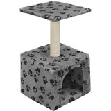 vidaXL penjalica za mačke sa stupovima za grebanje od sisala 55 cm siva s uzorkom šapa | shoptok.hr