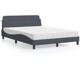  Krevet s madracem Dover tamnosivi 140x200 cm baršunasti | shoptok.hr