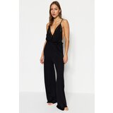 Trendyol Black Lace Detailed Knitted Jumpsuit | Shoptok.si