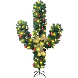  Božićni kaktus sa stalkom i LED žaruljama zeleni 150 cm PVC | Eponuda.com
