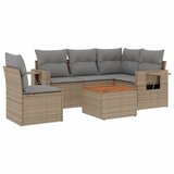 6-dijelni set vrtnih sofa s jastucima bež od poliratana | shoptok.hr