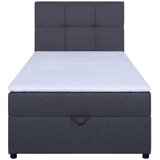 MID.YOU POSTELJA Z VZMETNICO 100 cm x 200 cm , tekstil, leseni material temno siva | Shoptok.si