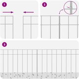 PANEL vrtne ograde 12 kom. 50 x 30 cm Pocinčani čelik Srebrna | shoptok.hr