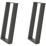  Noge za konzolni stol u obliku slova U, 2 kom, antracit, 28 x (72-73) cm, čelik | shoptok.hr
