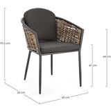 BIZZOTTO Siva metalna vrtna stolica Maribela – | shoptok.hr