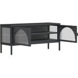 TV ormarić crni 105 x 35 x 50 cm od stakla i čelika | Eponuda.ba