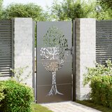 vidaXL Vrtna vrata Crna 105 x 175 cm Čelik s praškastim premazom | shoptok.hr