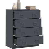 vidaXL Komoda antracitna 67x39x83 cm jeklo | Shoptok.si