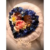 7 seas 365 ukrasni vjenčić PLAVO SRCE, 25 cm | shoptok.hr