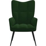  Stol za sproščanje temno zelen žamet, (20821708) | Shoptok.si