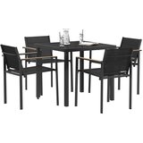  Set vanjskog namještaja 5 pcs Crna i antracit 80 x 80 x 73 cm | Shoptok.si
