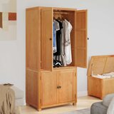  Set namještaja za pohranu 2 kom. Smeđa Čvrsto Hrastovo Drvo | shoptok.hr