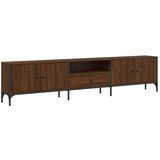TV omarica s predalom rjav hrast 200x25x44 cm inženirski les | Shoptok.si