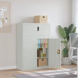 The Living Store Arhivska omara svetlo siva 90x40x130 cm jeklo - Arhivska Omara, (21658052) | Shoptok.si