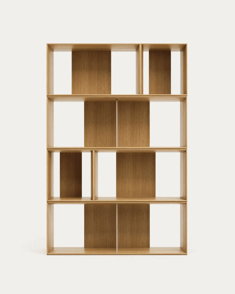 Kave Home Modularni sustav polica 6 kom u dekoru hrasta u prirodnoj boji 101x152 cm Litto – | shoptok.hr
