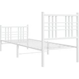 Metalni okvir kreveta uzglavlje i podnožje bijeli 80x200 cm | shoptok.hr