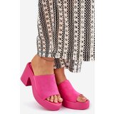 Boto Women's Heeled And Platform Slippers Fuchsia Omeisa | shoptok.hr