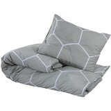  Set posteljine za poplun sivi 200x220 cm pamučni | shoptok.hr