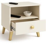 AKORD Mobi K-01 Nočna Omarica, 1 Predal In 1 Odprt Predel, Kašmir/Zlata, (5000332056) | Shoptok.si