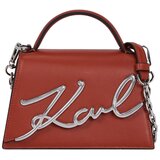 Karl Lagerfeld Torba za čez ramo rjasto rdeča / srebrna Cene