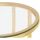  Bočni stolić zlatni i prozirni 45 cm od kaljenog stakla | Eponuda.com