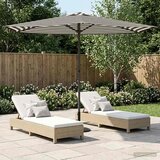  Vrtni suncobran 270 x 270 cm Poliester Pravokutni Crna i bijela | shoptok.hr