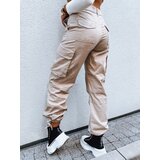 DStreet Spodnie damskie spadochronowe SHIMMERING jasnobezowe | Shoptok.si