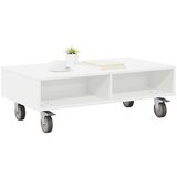  Stolić sa kotačima Bijelo 90 x 50 x 30 cm Konstruirano drvo | shoptok.hr