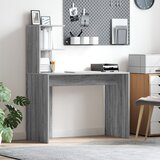 vidaXL Sivi radni stol Siva sonoma MDF Standardna veličina stola | shoptok.hr