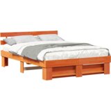 vidaXL Krevetna konstrukcija Voštano smeđa 160 x 200 cm Borova drva | shoptok.hr