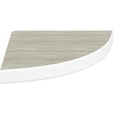  Kutna zidna polica boja hrasta i bijela 35 x 35 x 3,8 cm MDF | Eponuda.com