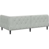  Kutni okvir kreveta Svijetlo siva 90 x 190 cm Baršun | shoptok.hr
