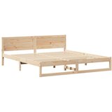 vidaXL Konstrukcija postelje Rjava 180 x 200 cm Trden borov les, (5000023119) | Shoptok.si