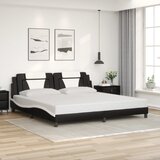  Okvir kreveta Viana s LED-om bez madracacrno-bijeli 200 x 200 cm | Eponuda.ba