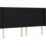 Maison Chic posteljno vzglavje - vzglavna omarica - nočna omarica z ušesi črno 183x16x118/128 cm blago, (21708006) Cene